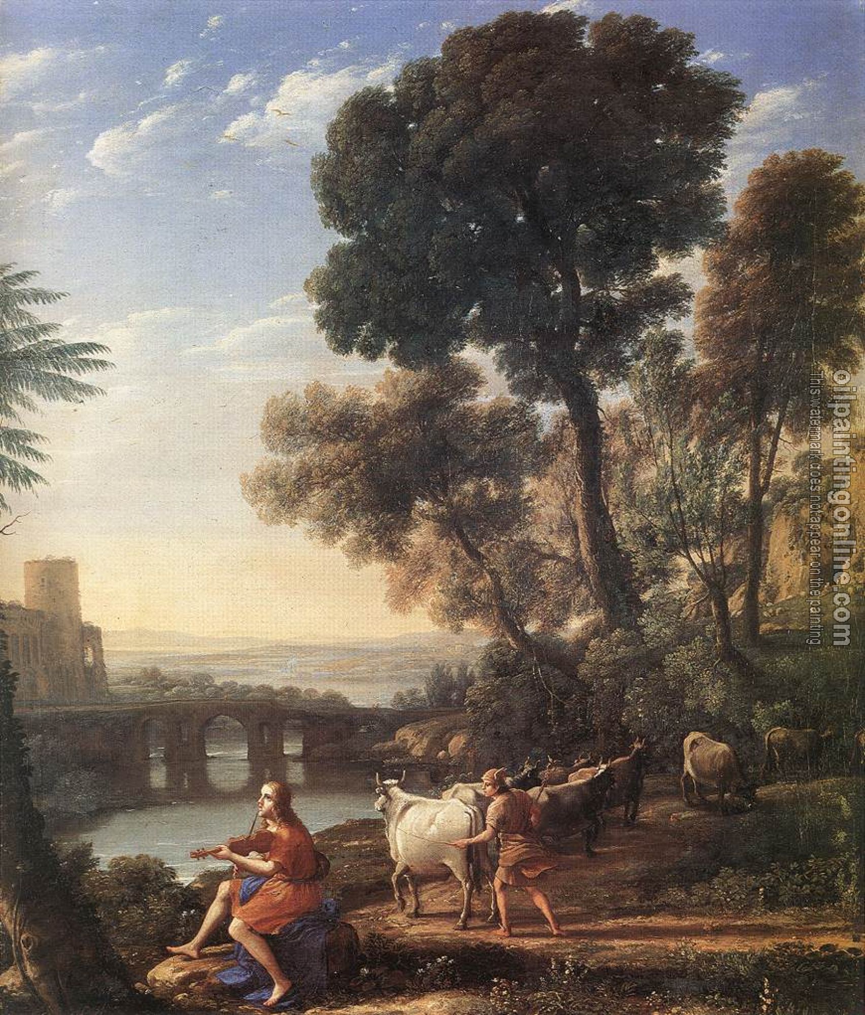 Lorrain, Claude - Landscape with Apollo Guarding the Herds of Admetus